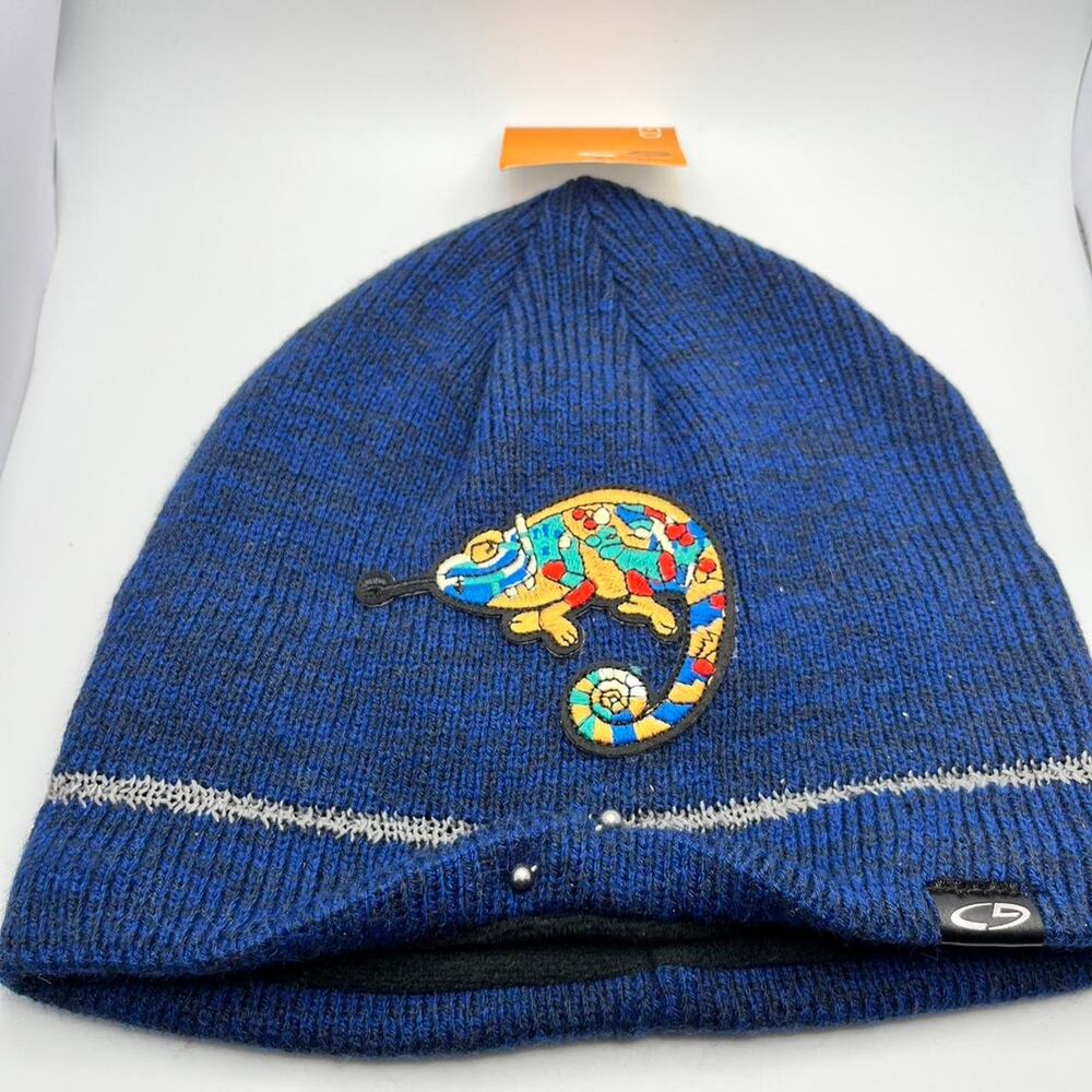Blue chameleon beanie